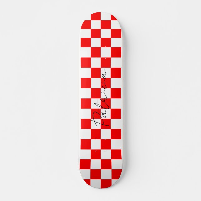 Skateboard Motif de tableau de bord cool rouge (Devant)