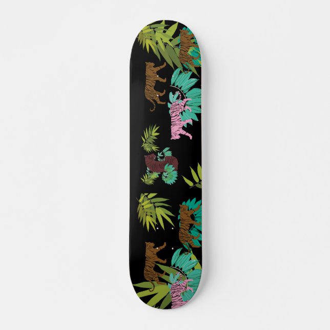 Skateboard Motif de tigres (Devant)