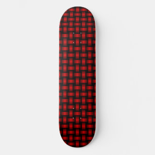 Skateboard Motif de tissage noir rouge