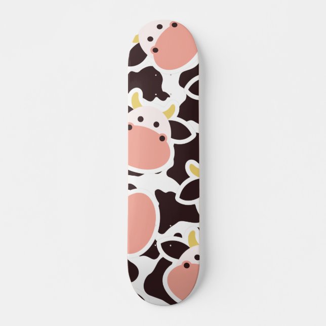 Skateboard Motif de vache mûre (Devant)