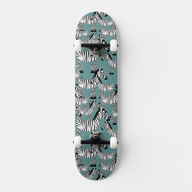 Skateboard Motif de zèbre (Recto)