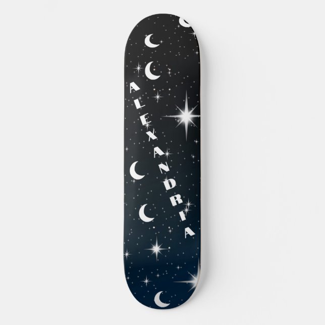 Skateboard Motif d'espace Abstrait personnalisé Ajouter votre (Recto)