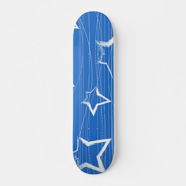 Skateboard Motif d'étoiles (Devant)