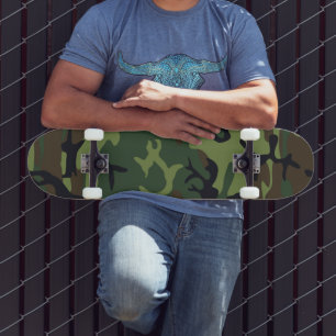 Skateboard Motif du camouflage vert militaire