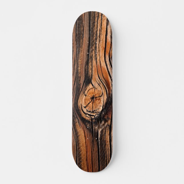 Skateboard Motif du grain de bois (Devant)
