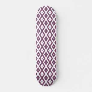 Skateboard Motif en diamant blanc et mauve