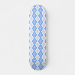 Skateboard Motif en diamant bleu pâle