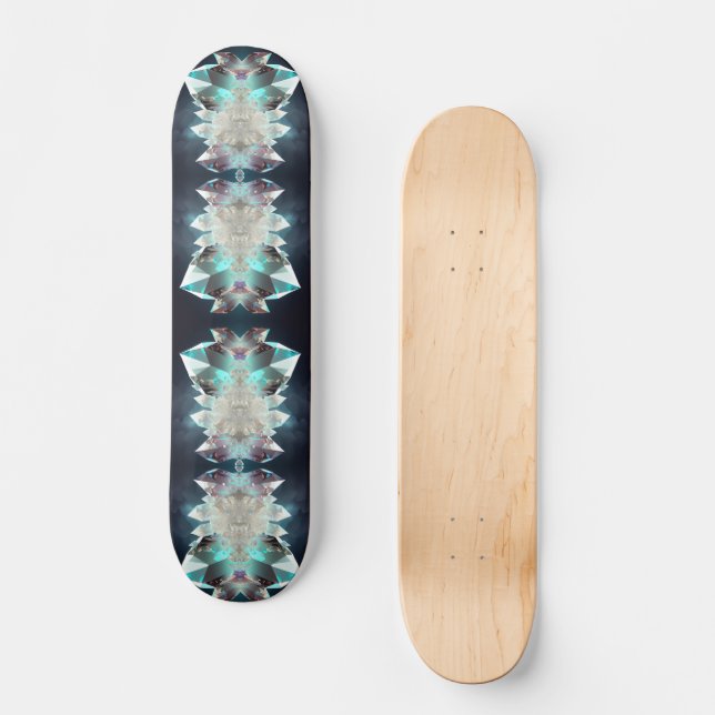 Skateboard Motif en pierre de diamant cristaux Abstraits mode (Recto)
