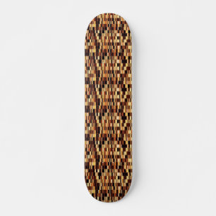 Skateboard motif en verre Brown