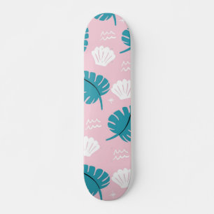 Skateboard motif feuille