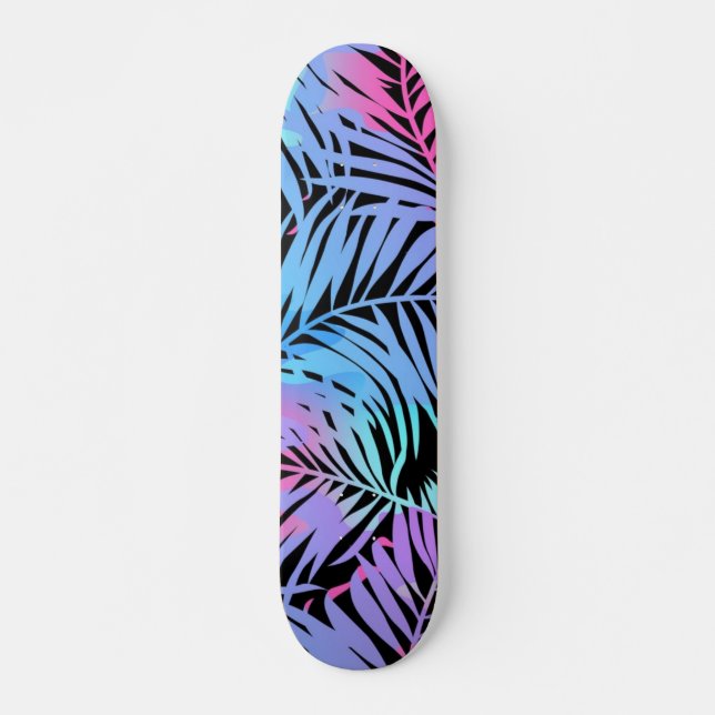 Skateboard motif feuille (Devant)