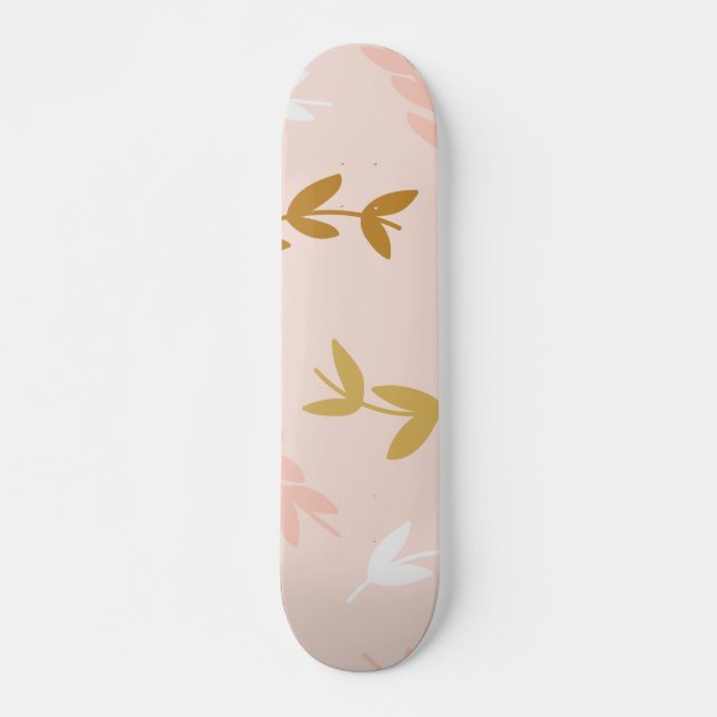 SKATEBOARD MOTIF FEUILLE 4 (Devant)