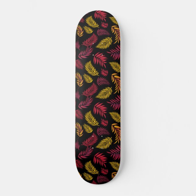 Skateboard Motif Feuille tropical 21 (Recto)
