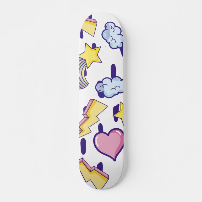 Skateboard Motif fille mignonne (Devant)