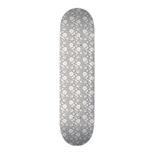 Skateboard Motif floral de dentelle