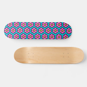 Skateboard Motif floral groovy rétro des années 60 Fleurs