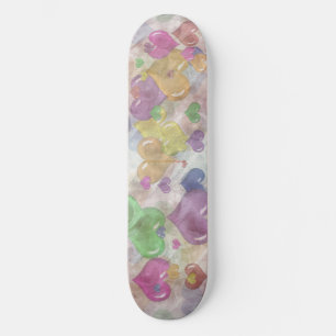 Skateboard Motif fou Rainbow Hearts Girls Skatedeck