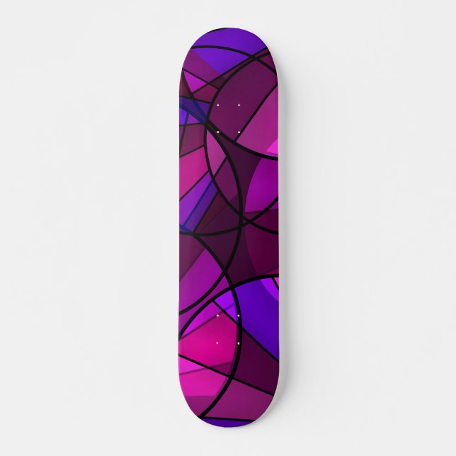 Skateboard motif géométrique Abstrait (Devant)