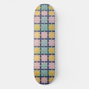 Skateboard Motif géométrique aux couleurs vives