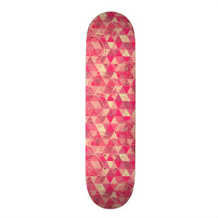 Skateboard Motif géométrique de fleur
