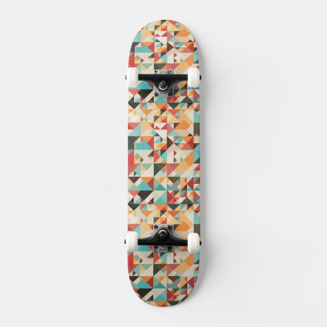 Skateboard Motif géométrique d'Earthtone (Recto)