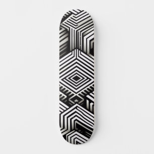 Skateboard Motif géométrique monochrome abstrait moderne et a