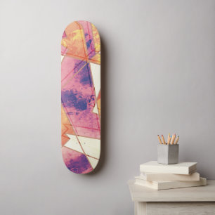 Skateboard Motif géométrique Washed Out