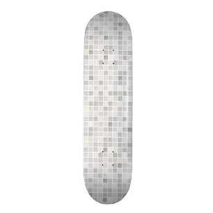 Skateboard Motif gris de tuiles