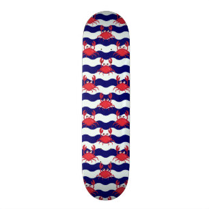 Skateboard Motif heureux de crabes