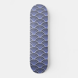 Skateboard Motif japonais Seigaiha Waves