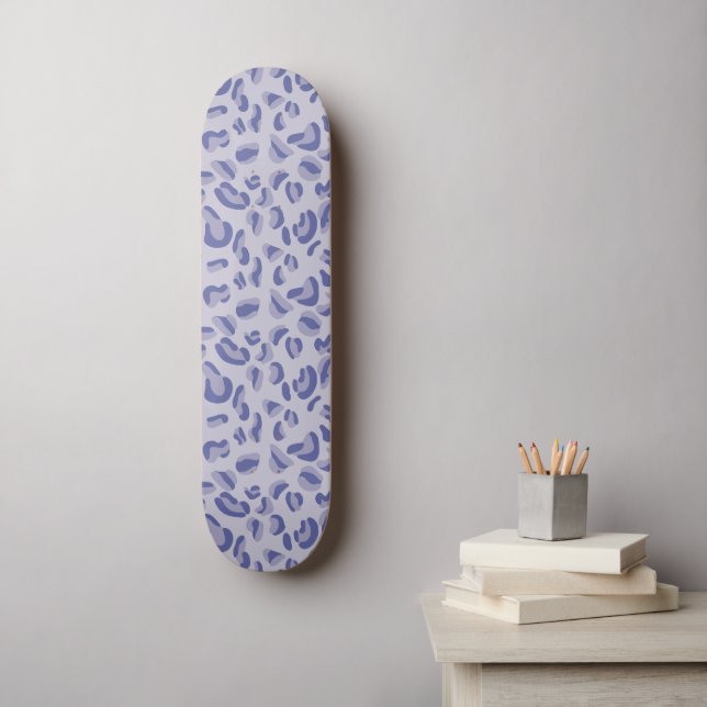Skateboard Motif Léopard Violet Lavande Numérique (Art mural)