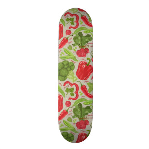Skateboard Motif lumineux des légumes frais