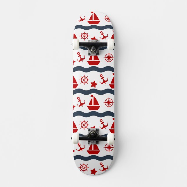 Skateboard Motif maritime mignon (Recto)