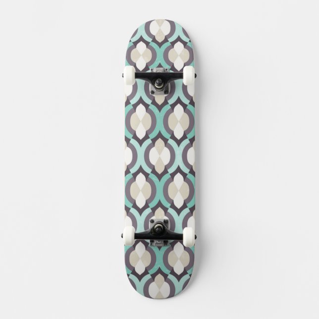Skateboard Motif marocain de turquoise (Recto)