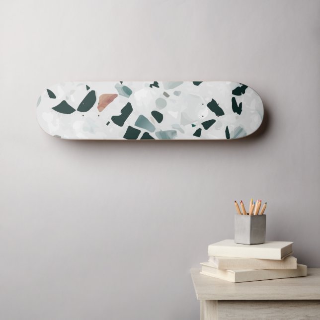 Skateboard Motif moderne Abstrait Terrazzo (Art mural (Horz))