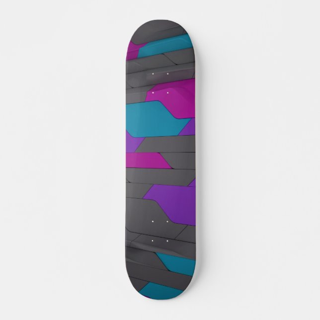 Skateboard Motif moderne géométrique Abstrait élégant (Devant)