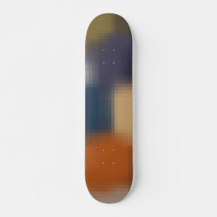 Skateboard Motif moderne tendance orange bleu jaune beige