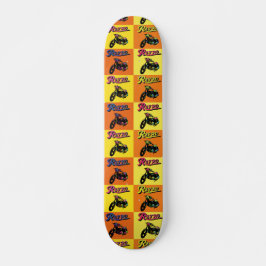 Skateboard Motif moto retro les années 70 partie