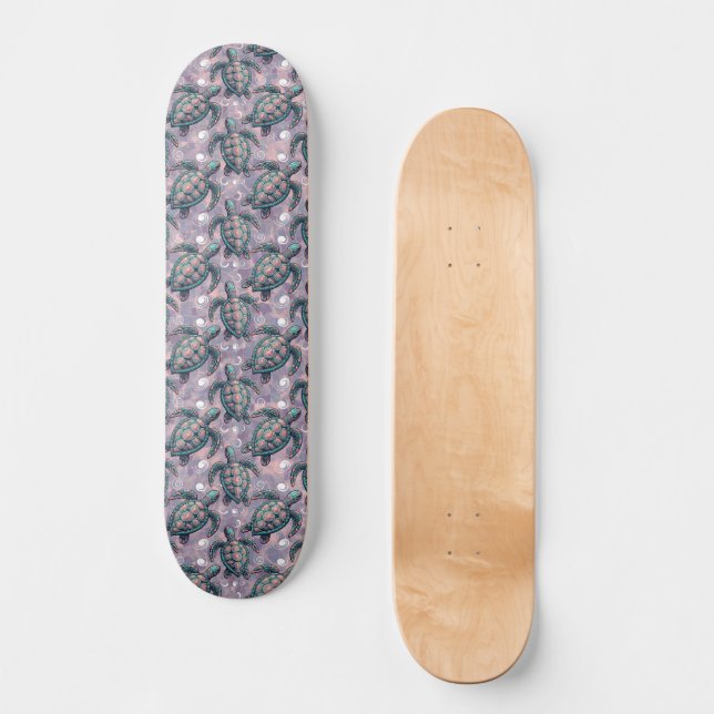Skateboard Motif Océan de la tortue de mer (Recto)