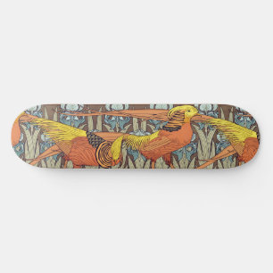 Skateboard Motif oiseau de la nature Art nouveau français vin
