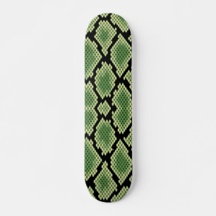 Skateboard Motif Poster de animal de serpent d'Afrique verte