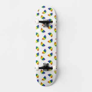 Skateboard Motif Rainbow Watermelon