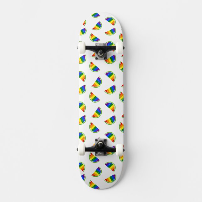 Skateboard Motif Rainbow Watermelon (Recto)