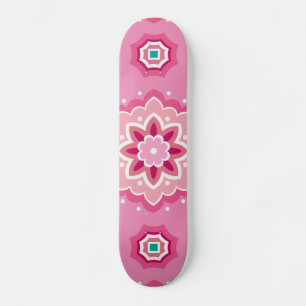 Skateboard Motif rose et fleuri