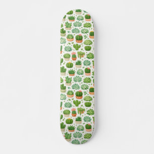 Skateboard Motif sans couture de plante succulente mignonne