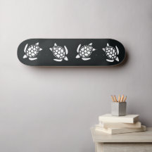 Motif Tortues de mer noir et blanc