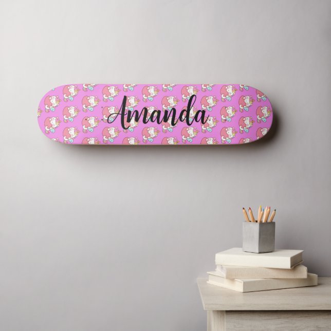 Skateboard Motif Unicorn (Art mural (Horz))