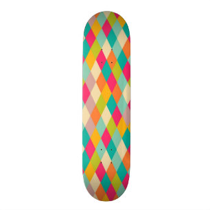 Skateboard Motif vintage de harlequin