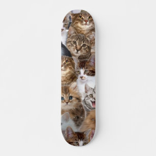 Skateboard Motif Visages de chat