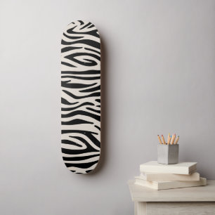 Skateboard Motif Zebra Lines